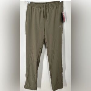 New Balance Mens Size M All Motion Fleece Lined Green Track Pants Zip Ankle